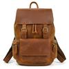 Herrenrucksack Crazy Horse Leder Retro Damenrucksack Kopf Rindsleder Studenten Rucksack Lässig