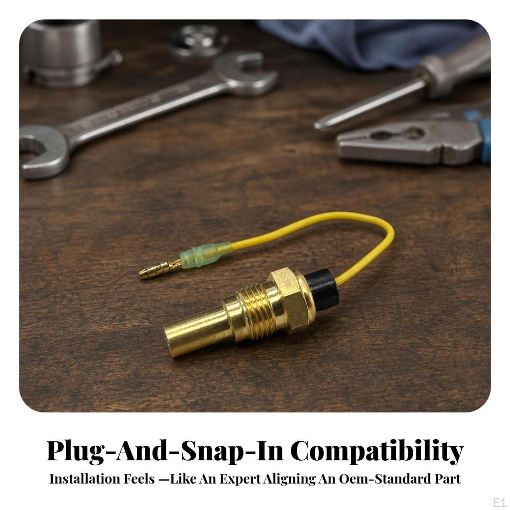 Water Temperature | Threaded Hex Mounting, Brass Metal Body, Coolant