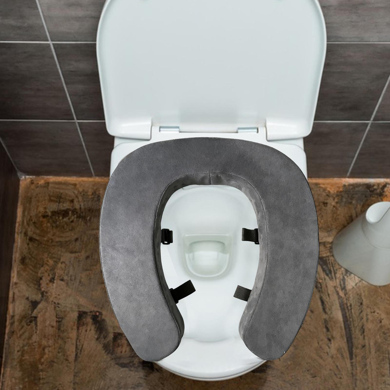 

Raised Toilet Seat Cushion Elevated Lifter Comfortable Universal Thicker Cover Pad for серый