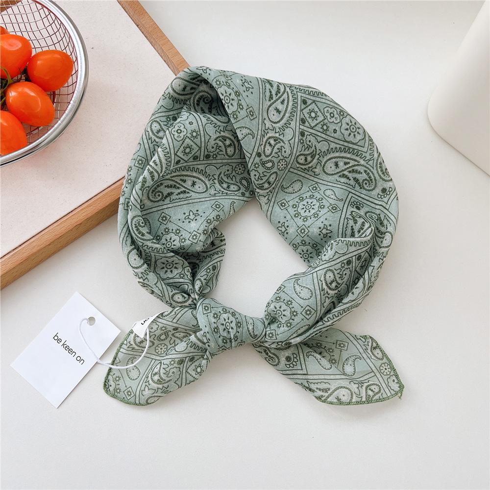 Koreanisches Trendiges Frühlings-Gepunktetes Seiden-Kopftuch - Quadratisches Mode-Tuch für Damen für Haare, Hals und Dekoration