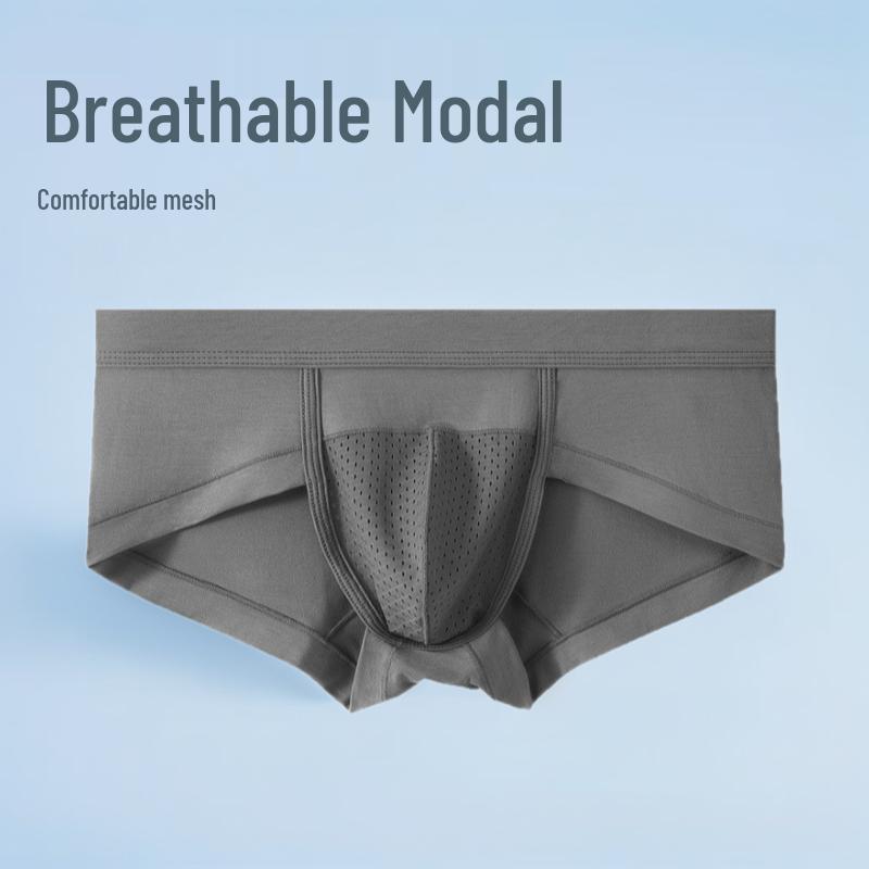 Men's Breathable Modal Mesh Briefs - Comfortable Youth Triangle Underwear