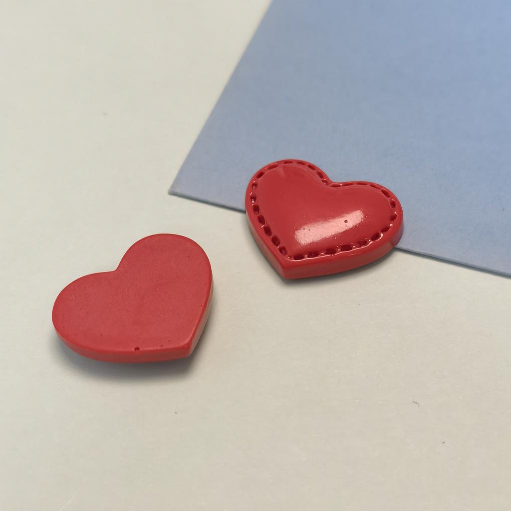 100Pcs Colorful Love Heart Resin Charms Flatback Buttons Beads for Card Making Scrapbooking Phone Case Decor and Jewelry Making