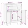 Black Sideboard with Shelf 60 x 33 x 75 cm Solid Mango Wood
