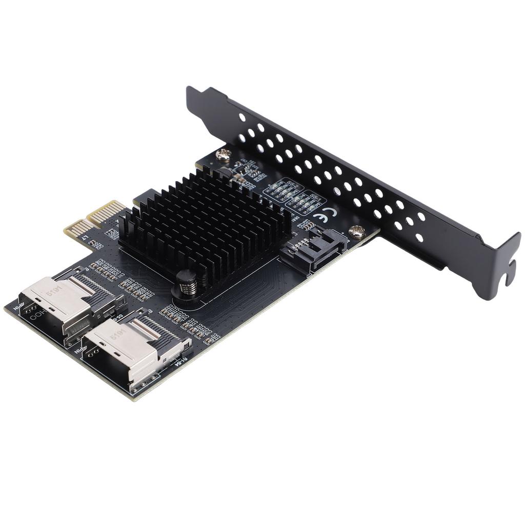 PCIe To 2 Port MiniSAS Expansion Card 6Gbps Serial ATA3.0 Adapter for NAS Desktop Computer Server