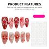 Pink Red Almond Fake Nails with Glitter Sweet & Charming Reusable False Nails for Shopping Traveling Dating