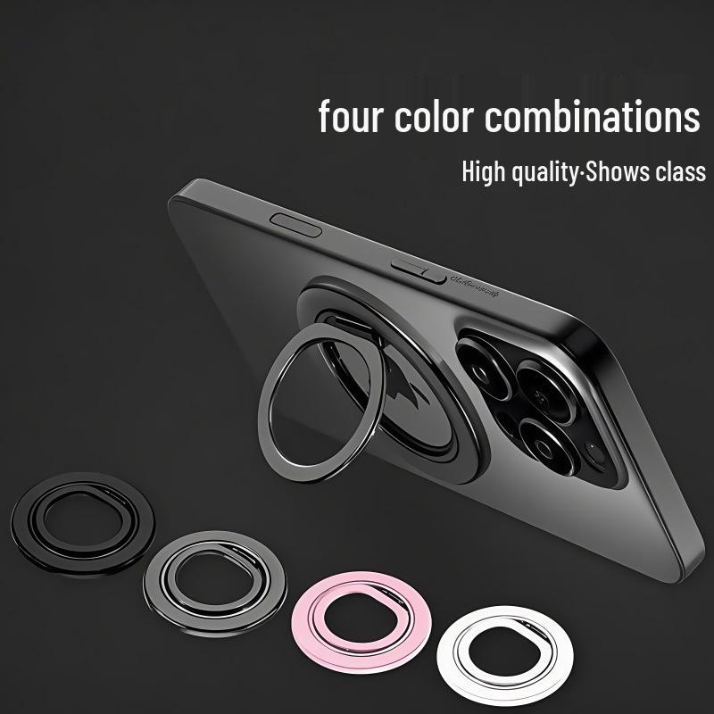2025 Magnetic Phone Stand Holder - Zinc Alloy Ring Buckle Lazy Desktop Design