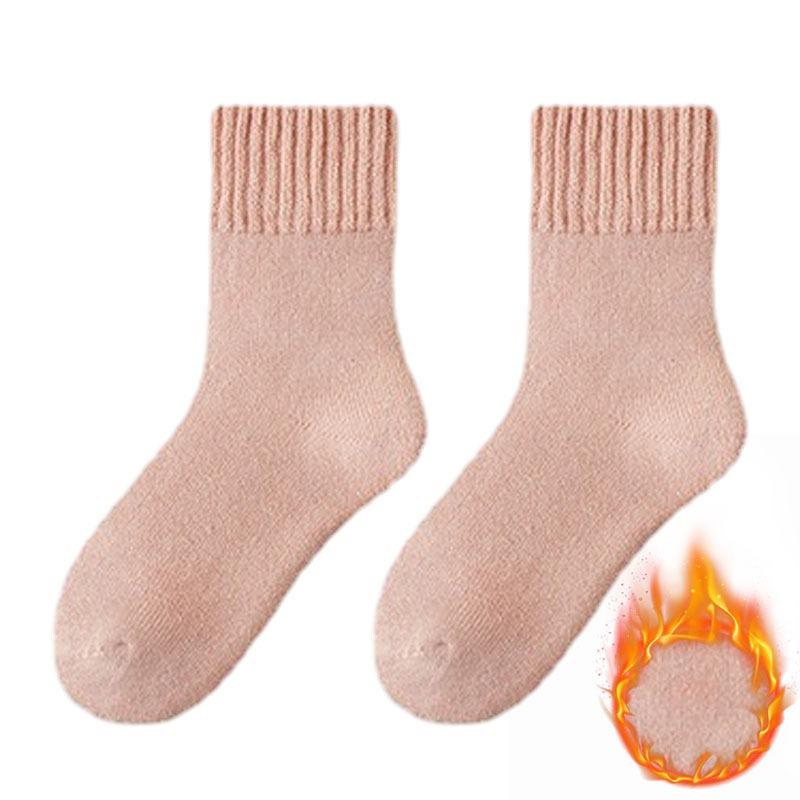 Womens Winter Warm Socks Thicken Thermal Socks Wool Cashmere Socks Snow Sweet Soft Cotton Knitted Room Floor Sleep Socks