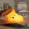 Little Cartoon Night Light 3 Level Brightness Kids Bedroom Sleeping Night Lamp Bedside Use Cute Animal Design Touch Control