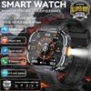 New  Smart Watch Men LED Flashlight Sports IP68 Waterproof GPS Tracker Bluetooth Call Smartwatch Man for Android ioS