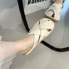 Fashion 2025New Anti-slip Summer Women Slippers Square Toe Soft-soled Square Toe Flat Sandals Solid Color Comfortable Ladies Mules