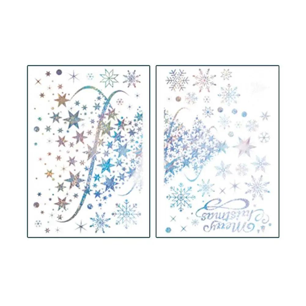 Golden Christmas Tree Window Clings Stickers for Glass, DIY Static Wall Window Door Mural Showcase Decal Sticker R0V9