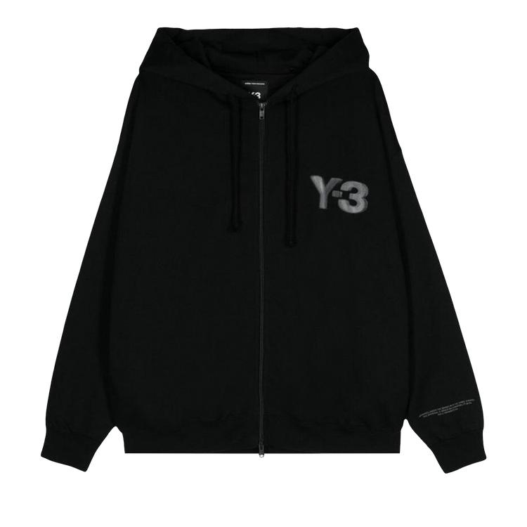 

Y-3 Logo Zip Hoodie Black Unisex Tops JE9278 XS