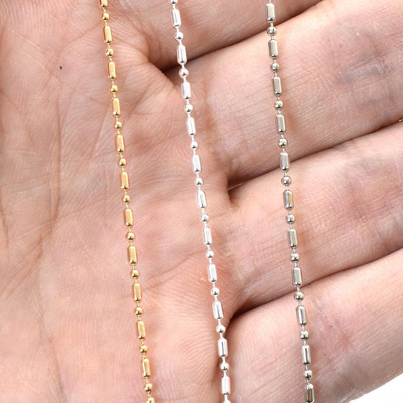 Antique Style Iron Bamboo Tassel Chain for DIY Hair Accessories, 1.5MM Color-Preserving Oil-Sealed Design