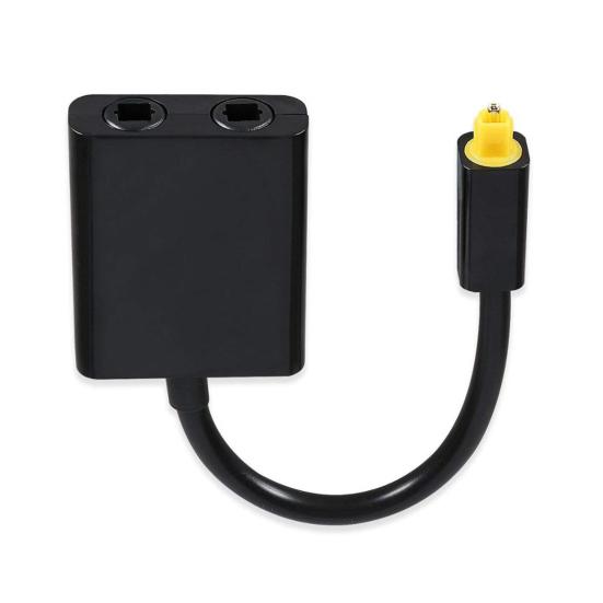 

Аудиоразветвитель 1 вход на 2 выхода Оптический аудиокабель Компьютерный аудиокабель Оптоволоконный разветвитель 1 вход на 2 выхода Аксессуар для колонок чёрный