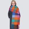 Winter Cashmere Scarf Student Neck Thick Warm Shawl For Women Couple Tassel Bufanda Blanket Pashmina Wraps Long Plaid Poncho