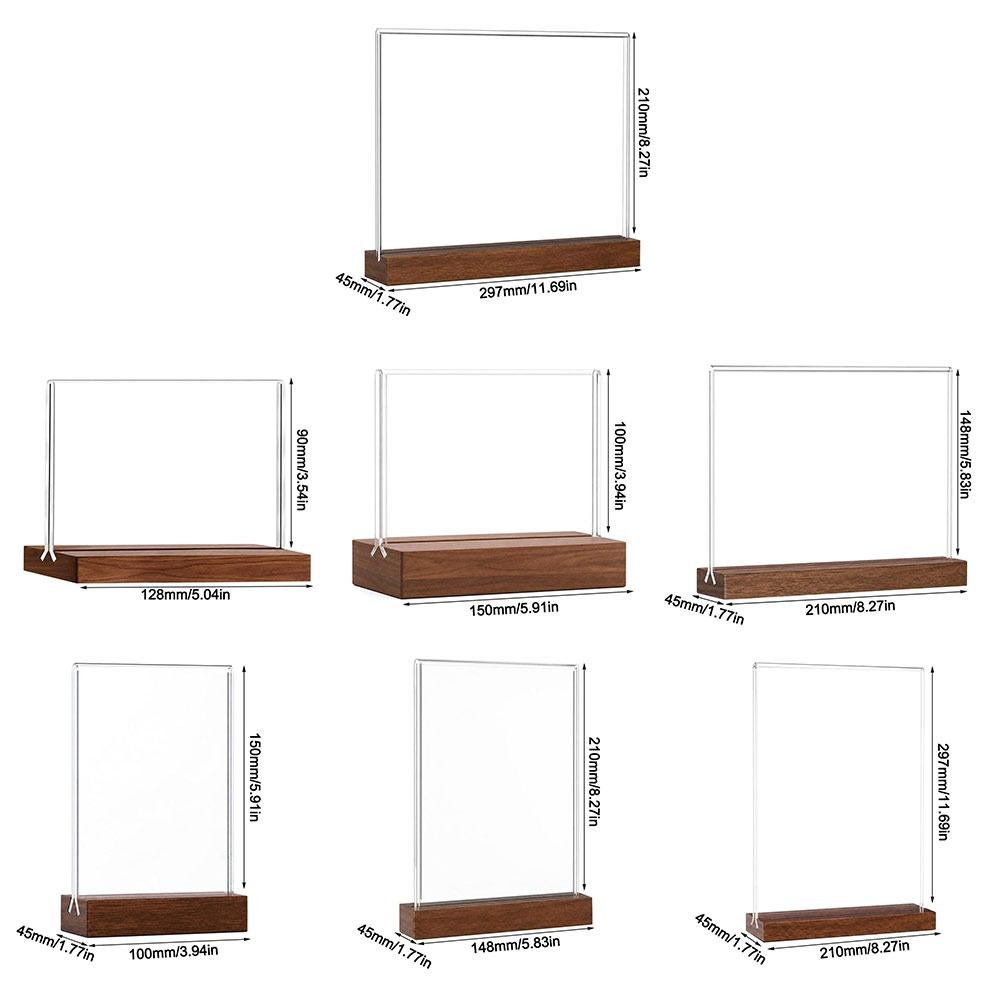Acrylic Bulletin Board A4/A5/A6 Price Label Display Rack Desk Display Stand  Restaurant