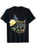 Christian Bible Verse T-Shirt - Jeremiah 17:7 Scripture with Butterfly & Rose De