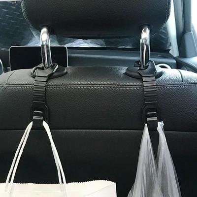 1/2/4 Stück Autositz-Rückenhaken, verstellbarer Aufhängehaken, tragbarer Befestigungsclip, Sitzaufhänger, Taschen-Organizer-Halter, Fahrzeughaken