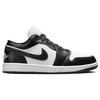 Jordan Air Jordan 1 Slip Resistant Abrasion Resistant Low top Vintage Basketball Shoes Women's Black White DC0774-101(Team181-)
