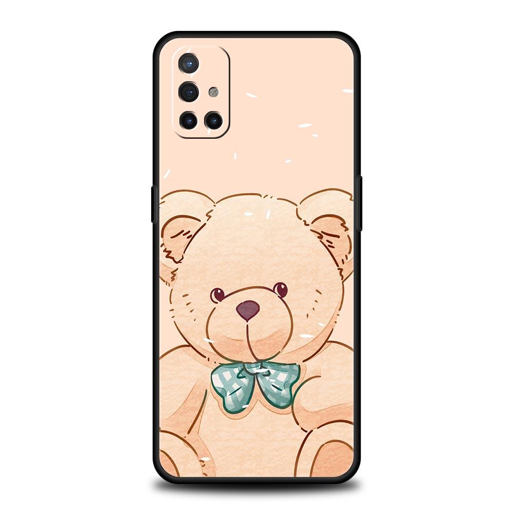 Phone Case For OnePlus 12 11 10 9 Pro 9T 12R 10R 9R 9RT 10T 8T 8 7 6T 7T Nord 2T CE 2 5G N200 N10 N100 Soft Cover Cute BEAR