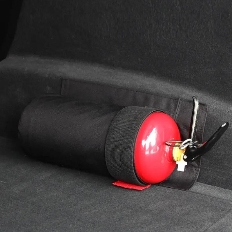 Oxford Fabric Car Fire Extinguisher Organizer - Durable Trunk Storage Bag & Seat Back Holder, For Fire Extinguisher Storage