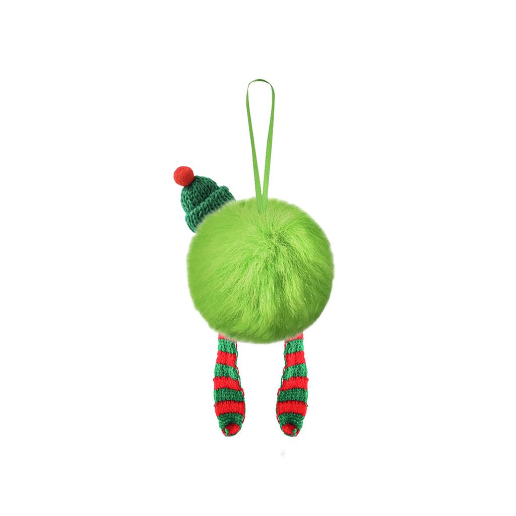 Christmas Rolling Ball Pendant: Fluorescent Green Faux Balls