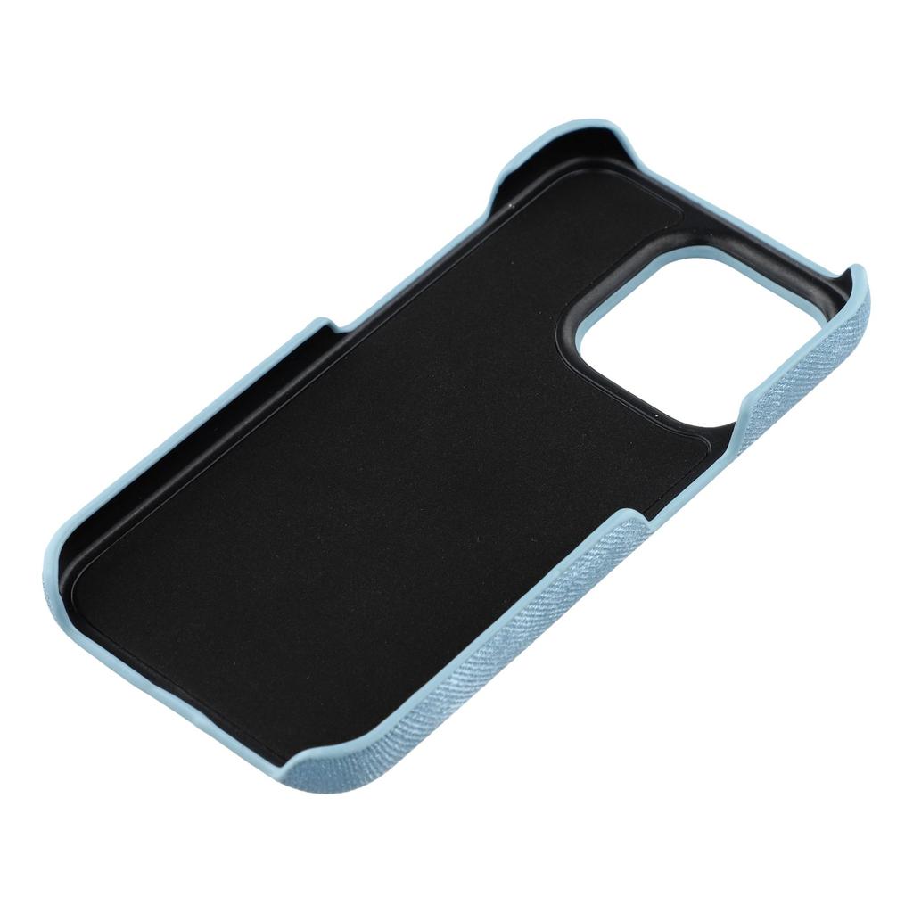 For iPhone 13 Pro Max Magnetic Case Denim Cloth Texture Leather + PC Shockproof Phone Cover