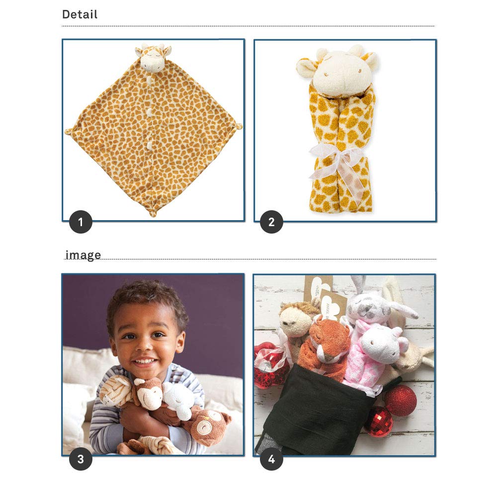 Blankie Angeldear Animal Giraffe Baby Shower Mini Plush First Authentic Japanese Includes Gauze Handkerchief Towel, Gift, Blanket, Toy, Baby, Newborn,