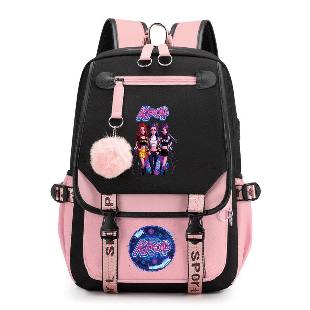 Witch Hunter Animation Cartoon Printed School Bag Large Capacity Junior High School Student Backpack