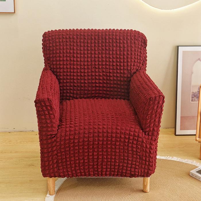 Bubble Grid Club Chair Cover Stretch Tub Bar Armchair Slipcovers Leisure Single Sofa Covers Cafe Bar Counter