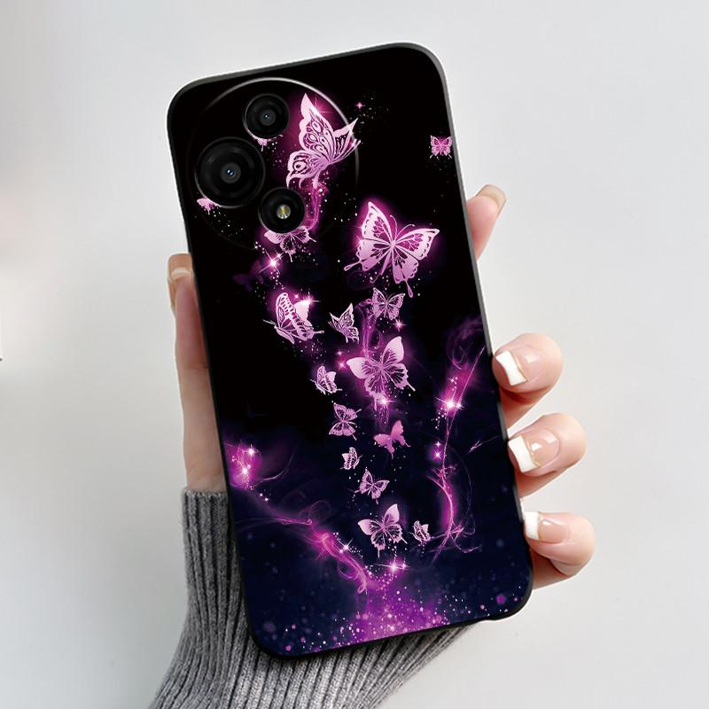 Case For TCL 60 SE Nxtpaper 60SE 605 Fundas Soft Silicone Black Shell TCL 60 Nxtpaper 60R 60 5G Cover Cute Flower Cartoon Casing
