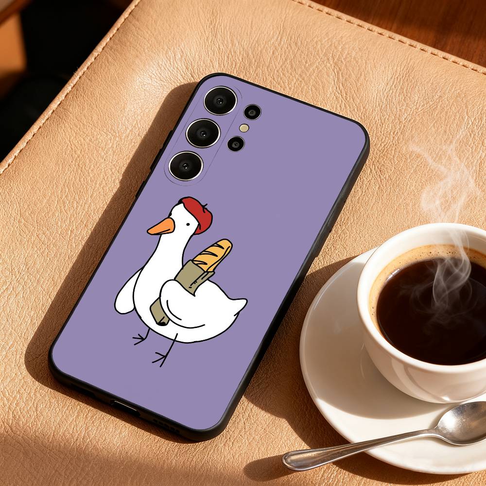 Funny D-Duck D-Daily Phone Case For Samsung S26,S25,S24,S21,S22,S23,S30,Ultra,S20,FE,Lite,10,9,Black Cover