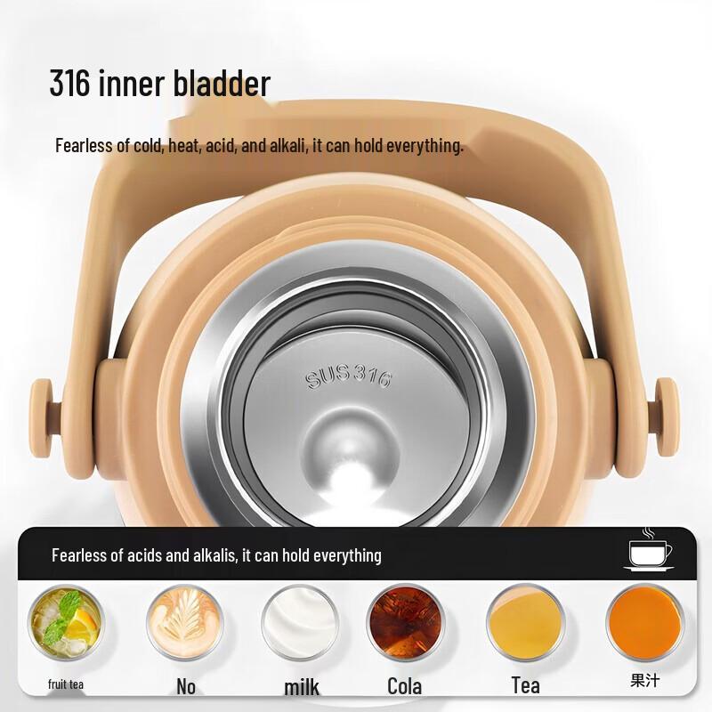 HAERS 1L 316 Stainless Steel Portable Insulated Bottle