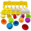Baby Montessori Toys Sorting Eggs Shape Color Matching Puzzle Toy Toddler Early Learning Childhood Development Intelligence Game