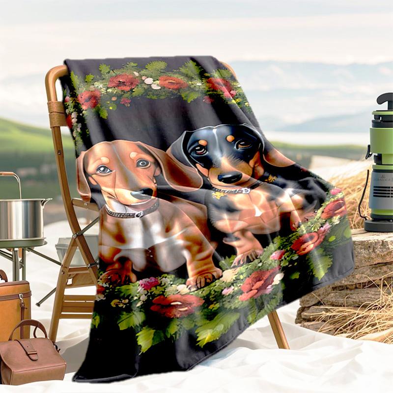 1pc animal pattern blanket, all season lightweight home office outdoor nap multifunctional blanket