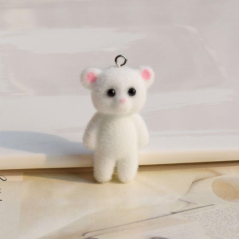 Charming 3D Cartoon Cat/Bear Keychain Cute Animal Bag Decoration for Women Girls Stylish Keychain for Car Keys and Bags