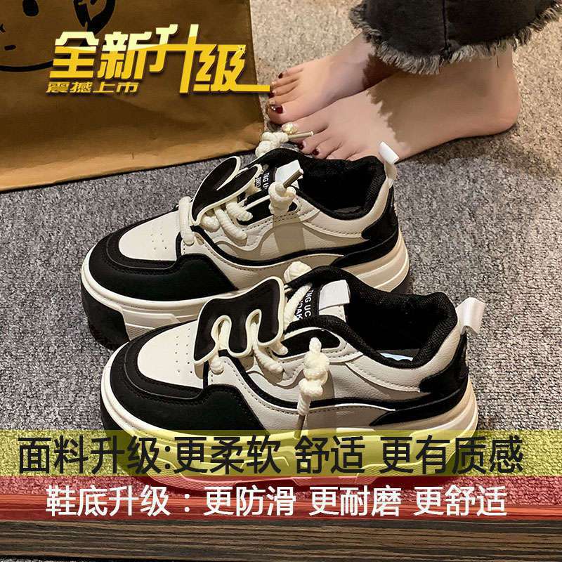 

Популярные новые осенне-зимние спортивные туфли на платформе-маффин с небольшой высотой, повседневные маленькие белые туфли, женская трендовая обувь 35