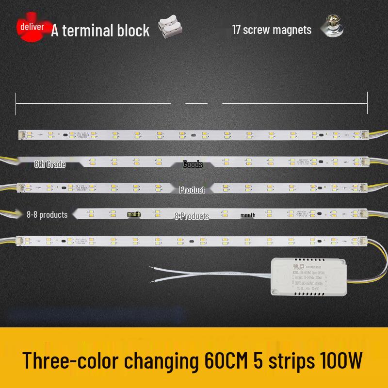 Dimmable LED Ceiling Light Panel: Dual/Triple Color Light Board & Bar