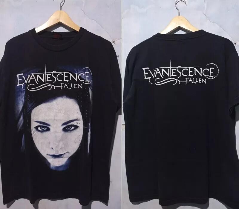 Evanescence Band Basic Black T Shirt 2 Side 90s Unisex For Unisex Unisex S5xl