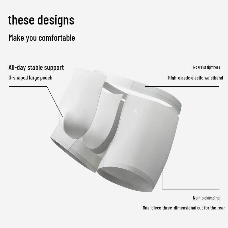 Bananain Silver Skin 500E Men's Modal Antibacterial Boxer Briefs (5-Pack)