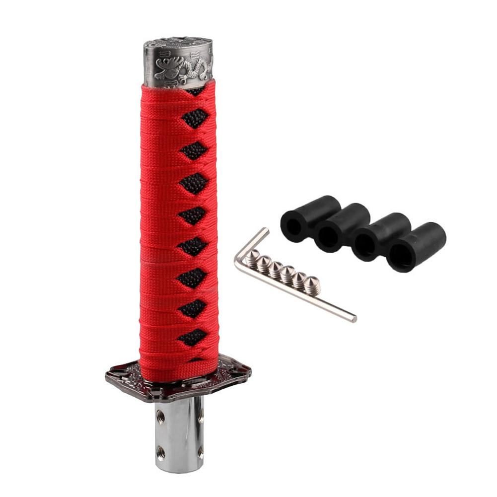 200MM Universal Samurai Sword Shift Knob Shifter With Adapters Gear Shift knob Samurai Shifting Head Samurai Sword Handle