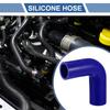 X AUTOHAUX 1pcs 35mm/1.38"-38mm/1.50" Inner Diameter 102mm/4.02" Length 90 Degree Blue Car Silicone Hose Hose Universal