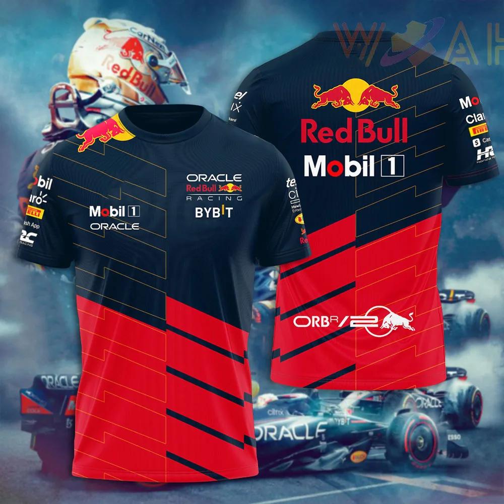 Bobby 2 Red Bull Print Hot Selling Outdoor Hardloop Sport T-shirt Heren Zomer Racepak Red Bull Merk Fiets Trainingspak XL