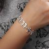 Adjustable Silver Bangle Jewelry Eight Note Hand Chain Exquisite Music Note Bracelet  Women