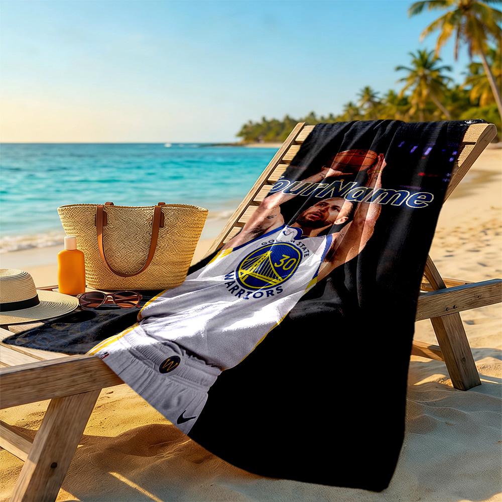 Curry Personalized Name Beach Towel Quickdry Soft Microfiber Perfect For Traveling Yoga Camping And Swimming