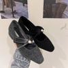 Anti-slip Single, Thick-heeled Single Shoes, Women's Fleece Shoes
