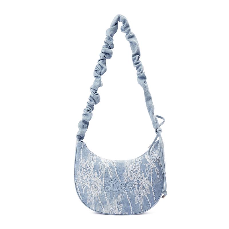New Lee Fabric Shoulder Bag, Handbag, Shoulder Bag, Crossbody Bag Women's Light Blue White LE250028M-539