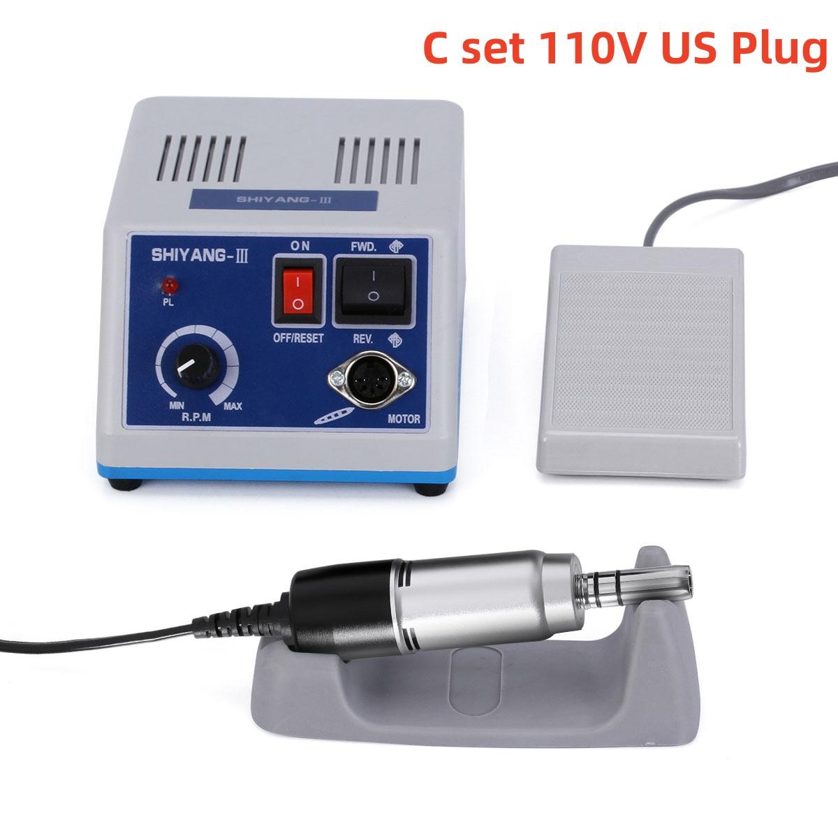 

Стоматологічний мікромотор-полірувальник N3 Новий полірувальний мікромотор 35000 об/хв Наконечник типу E Блок Marathon Стоматологічний інструмент C set 220v US Plug