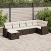 VidaXL Garden Lounge Set with Cushions 7 Pcs Brown Wicker 3325409