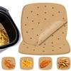Heißluftfritteuse Papier Einweg Heißluftfritteuse Backpapier Einlagen Antihaft Dampfgarer Einlagen für Ofen Mikrowelle Dampfkorb
